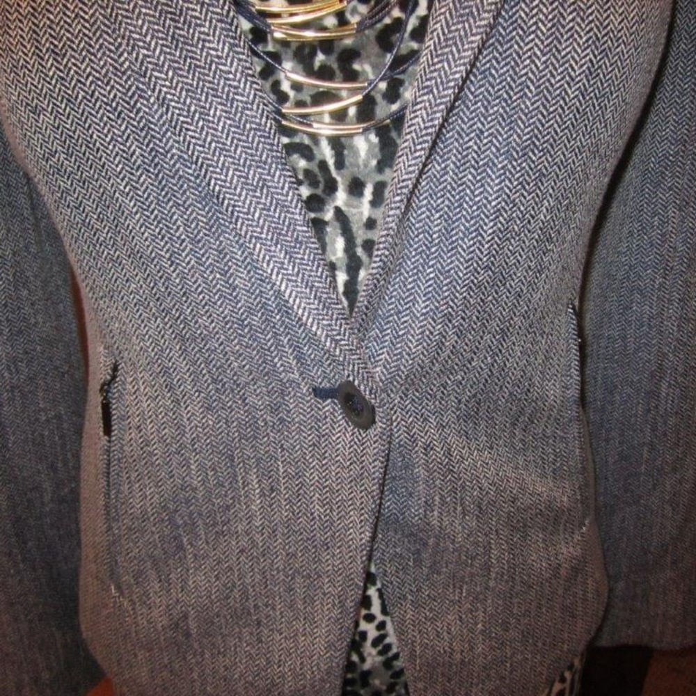 Limited Jacket - Navy Blue/Off White - Sz Sm